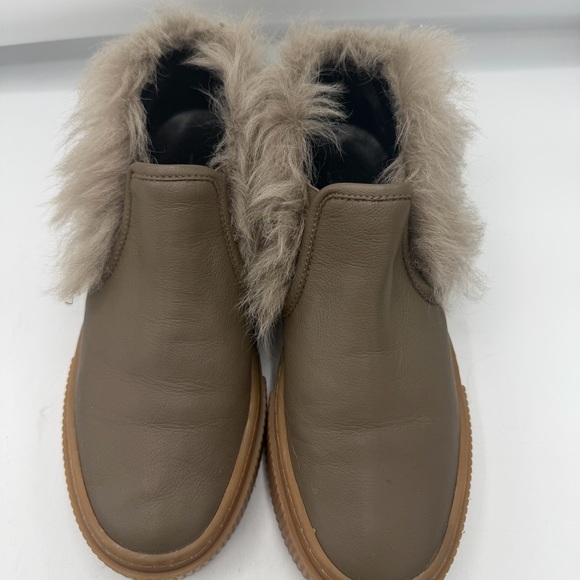 🔥RARE FIND!! My Grey Taupe Fur and Pearl Accent Sneakers - Picture 3 of 8